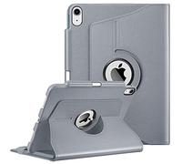 Fintie Étui pour iPad Air 11" 2024, iPad Air 5ème génération 2022/iPad Air 4 2020 10,9" avec Porte-Stylo, réglable à 360 °, avec Fonction Support, Bleu-Gris