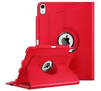 Fintie Étui pour iPad Air 4 10,9 Pouces 2020 avec Porte-Stylo, Support de 2ème génération, Support Rotatif à 360 degrés avec Fonction Veille/réveil Automatique pour iPad Air 4ème génération Rouge