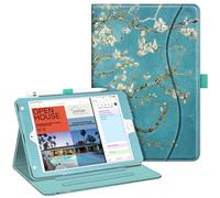 Fintie Étui pour iPad Mini 5e génération 2019/iPad Mini 4 (7,9") - [Protection des Coins] Étui Folio Intelligent Multi-Angle avec Poche, Porte-Crayon, Veille/réveil Automatique, Fleur