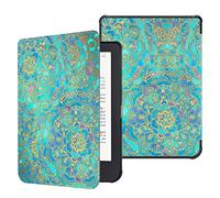 FINTIE Étui pour Kobo Clara HD 6 Pouces 2018 (Numéro de Modèle: N249) - Housse Fine et Légère Coque Fermeture Magnétique Fonction Réveil/Sommeil Automatique, Jade