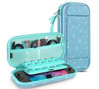 FINTIE Étui pour Nintendo Switch 2 (2025) - [Antichoc en EVA] Etui de Voyage, Housse de Transport avec Emplacements Cartes de Jeu et Poche Intérieure pour Accessoires, Bleu Pailleté