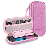 FINTIE Étui pour Nintendo Switch 2 (2025) - [Antichoc en EVA] Etui de Voyage, Housse de Transport avec Emplacements Cartes de Jeu et Poche Intérieure pour Accessoires, Violet Pailleté