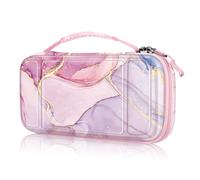 FINTIE Etui pour Nintendo Switch Lite 2019 - Pochette Portable Etui Rigide en EVA Housse Fermeture Zippée, Sacoche Matériau Durable Anti-Choc, Marbre Glorieux
