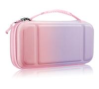 FINTIE Étui pour Nintendo Switch OLED 2021 et Switch 2017 - Housse de Transport Anti-Choc en EVA, Étui de Voyage avec 10 Emplacements Cartes de Jeu, Denim Ombre Fantaisie
