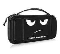 FINTIE Etui pour Nintendo Switch / Switch Modèle OLED - Sacoche Rangement Zippée Anti-Choc Housse de Transport en EVA, Sacoche Voyage Console avec 10 Emplacements Cartes de Jeu, Don't Touch