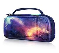 FINTIE Etui pour Nintendo Switch Split Pad Pro Contrôleur/Switch Modèle OLED, [Antichoc] Housse Protection de Transport avec 30 Emplacement pour Cartes de Jeu et Poche Sacoche Rangement, Galaxie