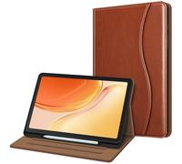 Fintie Étui pour Samsung Galaxy Tab S6 Lite 10.4 2024/2022/2020 - Coque arrière en TPU Souple avec Support S Pen et Fentes pour Documents, Marron