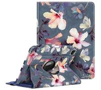 FINTIE Étui Rotatif Compatible avec iPad Pro 11" (2022/2021/2020/2018, 4e/3e/2e/1ère génération) - Support pivotant à 360 degrés avec Porte-Crayon, Fonction Veille/réveil Automatique, Floraison