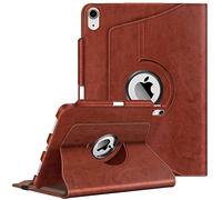 Fintie Étui Rotatif pour iPad (A16) 11e génération 11" (2025), iPad 10e génération 10,9" (2022) - avec Porte-Crayon intégré, Support de Protection Rotatif à 360 degrés, Marron