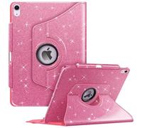 Fintie Étui Rotatif pour iPad Air 13" (M3) 2025, M2 2024 Support de Protection pivotant à 360° avec Porte-Stylet et Fonction de Mise en Veille/réveil Automatique, Rose pailleté