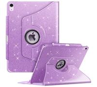 Fintie Étui Rotatif pour iPad Air 13" (M3) 2025, M2 2024 Support de Protection pivotant à 360° avec Porte-Stylet et Fonction de Mise en Veille/réveil Automatique, Violet pailleté