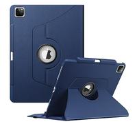 Fintie Étui Rotatif pour iPad Pro 12,9" 6e génération 2022-360 degrés avec Porte-Crayon, Mise en Veille/réveil Automatique, Convient également à l'iPad Pro 12,9" 5e/4e/3e génération, Bleu Marine