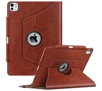 Fintie Étui Rotatif pour iPad Pro 13 Pouces (M4) 2024 avec Porte-Stylet, Support de Protection pivotant à 360° et Fonction de Mise en Veille/réveil Automatique, Marron