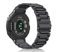 Fintie for Garmin Forerunner 235 Bracelet de Rechange en Acier Inoxydable Compatible avec Montre Intelligente Garmin Forerunner 235/220/230/620/630/735XT Noir