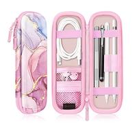 Fintie Housse Compatible avec Apple Pencil Pro/Pencil (USB-C)/Pencil (2e/1re Génération) - Housse de Protection Sacoche de Stylet pour S Pen/Surface Pen, Marbre Glorieux