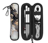 Fintie Housse Compatible avec Apple Pencil Pro/Pencil (USB-C)/Pencil (2e/1re Génération) - Etui Fermeture Éclair en Néoprène Coque de Protection, Marbre Nuageux