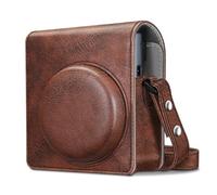 FINTIE Housse Compatible avec Fujifilm Instax Mini 41, Sac de Caméra Caméra Pochette avec Bandoulière Amovible, Marron Vintage