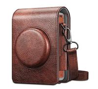 FINTIE Housse Compatible avec Fujifilm Mini Evo Appareil Photo Instantané - Sac de Caméra Voyage Caméra Cover Case Sac avec Bandoulière Amovible, Brun