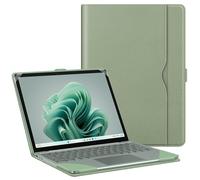 FINTIE Housse de Protection pour Ordinateur Portable Microsoft Surface Go 3/2/1 (modèle 2013/1943) 12,4" en Cuir PU de qualité supérieure avec Grande Poche - Sauge
