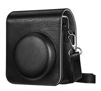 FINTIE Housse pour Fujifilm Instax Mini 40 Appareil Photo Instantané, Sac de Caméra en Cuir Voyage Étui Caméra Cover Case Sacoche avec Bandoulière Amovible, Noir