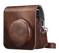 FINTIE Housse pour Fujifilm Instax Mini 40 Appareil Photo Instantané, Sac de Caméra en Cuir Voyage Étui Caméra Cover Case Sacoche avec Bandoulière Amovible, Marron