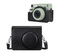 FINTIE Housse pour Fujifilm instax Wide 400 Appareil Photo Instantané, Sac de Caméra en Similicuir Voyage Caméra Cover Pochette de Protection Etui avec Bandoulière Amovible, Noir