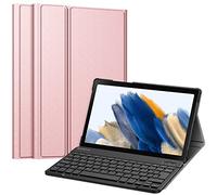 FINTIE Keyboard Case Compatible with Samsung Galaxy Tab A8 10.5" (Spanish Layout), Rose Gold