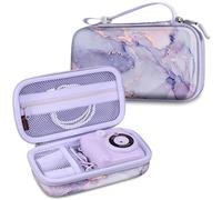 FINTIE Kids Camera Case Compatible with ESOXOFFORE, MINIBEAR, Dylanto, WEEFUN and More Instant Camera for Kids Digital Video Cameras, Hard Carrying Bag with Inner Pocket, Lilac Marble