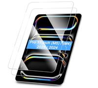 FINTIE Lot de 2 Verre Trempé pour iPad Pro 11 pouces M5/M4 (2025/2024), Film de Protection Écran HD Clair Transparent, Dureté 9H, Haute Définition, Anti-rayure et Anti-empreintes Digitales