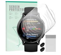 FINTIE Lot de 6 films protecteurs d'écran compatibles avec Garmin Vivoactive 6/5 - Anti-rayures, auto-cicatrisant, en TPU haute définition transparent avec port de charge