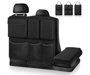 FINTIE Organisateur de Voiture de Coffre - Détachable Sac de Rangement Voiture Multipurpose Organisateur de Siège de Voiture Poche pour voiture accessoires interieur pour Jeep, SUV, Van (Noir/Noir)