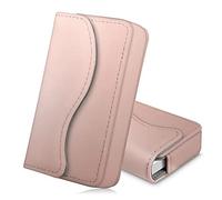 FINTIE Porte-Cartes de Visite, Porte Carte Homme/Femme, Titulaire de Carte de Crédit, Organisateur Porte-Cartes Universel avec Fermeture magnétique, Or Rose