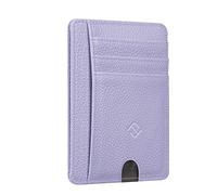 FINTIE Porte Cartes Ultra-Fin et Léger, 7 Emplacements, Porte-Cartes de Crédit avec Fenêtre d'identification, RFID Blocage, Portefeuille Minimaliste pour Femme/Homme, Lilas