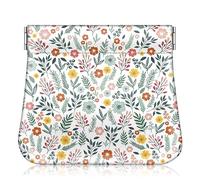 FINTIE Porte Monnaie Fille en Similicuir, Portefeuille Femme Mignon, Porte Monnaie à Pression, Floraison Printanière