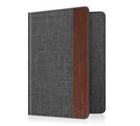 FINTIE Porte-Passeport Housse en Tisse - Portefeuilles Passeport Protège-passeports Pochette Etui de Protection Bagage Documents, Denim Charcoal