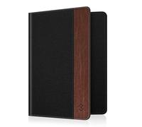 FINTIE Porte-Passeport Housse - Voyage Protecteur Portefeuille Pochette Etui de Protection pour Passeport, Carte d'embarquement, Carte d'identit, Denim Noir