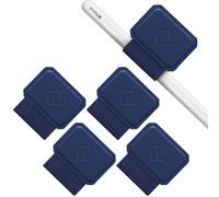 FINTIE Porte-Stylo Compatible avec Apple Pencil Pro/Pencil (USB-C)/Pencil (2e/1re Génération) - [4 Pièces] Pen Loop avec Ruban Adhésif Attaché aux Etuis Carnets Boucle de Stylo, Bleu Foncé