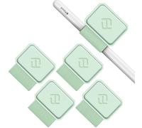 FINTIE Porte-Stylo Compatible avec Apple Pencil Pro/Pencil (USB-C)/Pencil (2e/1re Génération) - [4 Pièces] Pen Loop avec Ruban Adhésif Attaché aux Etuis Carnets Boucle de Stylo, Vert Clair