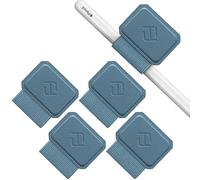 FINTIE Porte-Stylo Compatible avec Apple Pencil Pro/Pencil (USB-C)/Pencil (2e/1re Génération) - [4 Pièces] Pen Loop avec Ruban Adhésif Attaché aux Etuis Carnets Boucle de Stylo, Bleu Brumeux