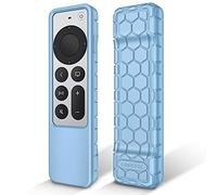 FINTIE Coque pour Télécommande Apple TV 4K / HD Siri Remote 2022 2021 (3ème et 2ème génération) - Etui en Silicone Légère Antidérapante Résistante aux Chocs, Bleu Ciel