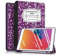 Fintie SlimShell Étui pour iPad 9/8/7e génération (modèle 2021/2020/2019) 10,2" - [Porte-Crayon intégré] - Coque arrière en TPU Souple avec Fonction de Veille/réveil Automatique