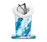 Fintie Support de lunettes doublé en peluche, étui à lunettes, organisateur de rangement anti-rayures pour bureau, table de nuit, bureau, Sandy Wave, taille unique