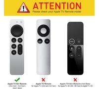 Fintie Télécommande Housse pour Apple TV 4K / HD Siri Remote 2022 2021 (3ème / 2e génération) - [Série de ruche] Léger Antidérapant Anti-Chocs Silicone Housse de Protection Slim Case, Orange