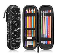 FINTIE Trousse École Rigide en EVA, Trousse à Crayon Résistante aux Chocs et Imperméable avec Compartiments pour Stylo et Accessoires, Constellation