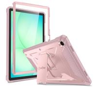 Fintie Tuatara Coque antichoc pour Samsung Galaxy Tab A11+ Plus 11" 2025/A9+ Plus 2023, coque hybride robuste unibody avec béquille et protection d'écran intégrée, or rose