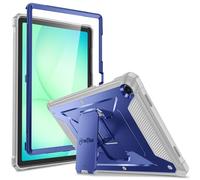 Fintie Tuatara Coque Antichoc pour Samsung Galaxy Tab A9 Plus/A9+ 5G 11" modèle 2023 (SM-X210/X216/X218), Coque Hybride Robuste monocoque avec béquille et Protection d'écran intégrée, Bleu Marine
