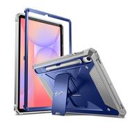 Fintie Tuatara Coque Antichoc pour Samsung Galaxy Tab S10 FE/S9 FE 5G 10,9"/Tab S9 11", Coque de Protection intégrale Hybride Robuste avec béquille et Protection d'écran intégrée, Bleu Marine