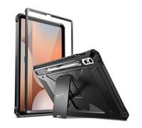 FINTIE Tuatara Coque Antichoc pour Samsung Galaxy Tab S9 FE+ Plus/Galaxy Tab S9+ Plus 12,4" 2023, Tuatara Rugged Unibody Hybrid Protection intégrale avec béquille et Protection d'écran intégrée, Noir
