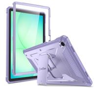 Fintie Tuatara Coque hybride robuste antichoc pour Samsung Galaxy Tab A11+ Plus 11" 2025/A9+ Plus 2023, béquille et protection d'écran intégrée, violet lilas