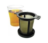 Finum BREWING BASKET (M) - Filtre réutilisable pour thé & café, infuseur à thé permanent, filtre pour tasses et mugs, passoir à épices, passoir à herbes, sans BPA, tamis en inox, neutre en goût - noir
